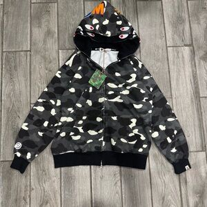 Bape glow in the dark zip up hoodie